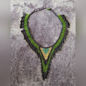 Handmade Beaded Necklace by Mother Sierra (One Size)